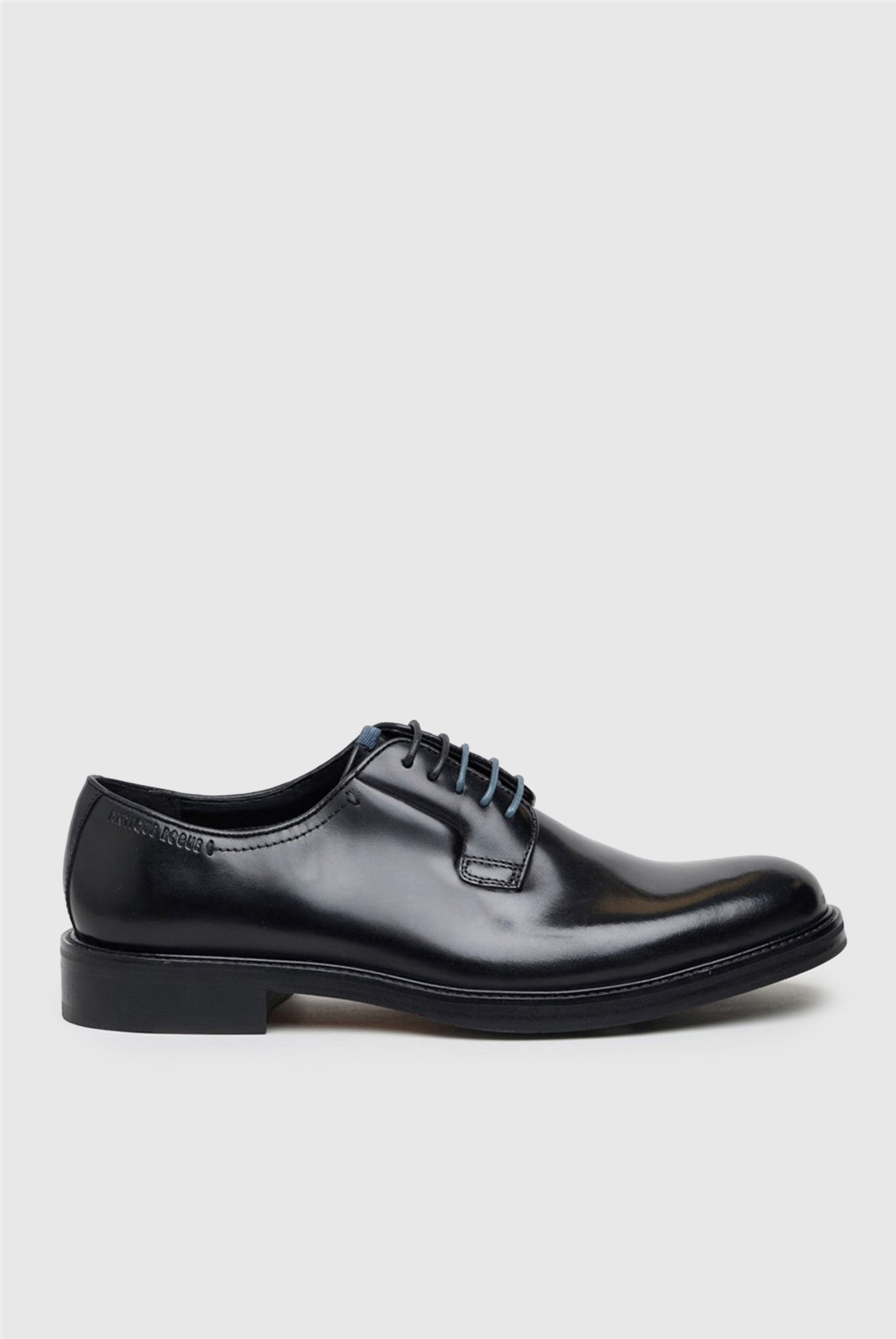 Antique Rogue Finn Black Leather Derby Shoe