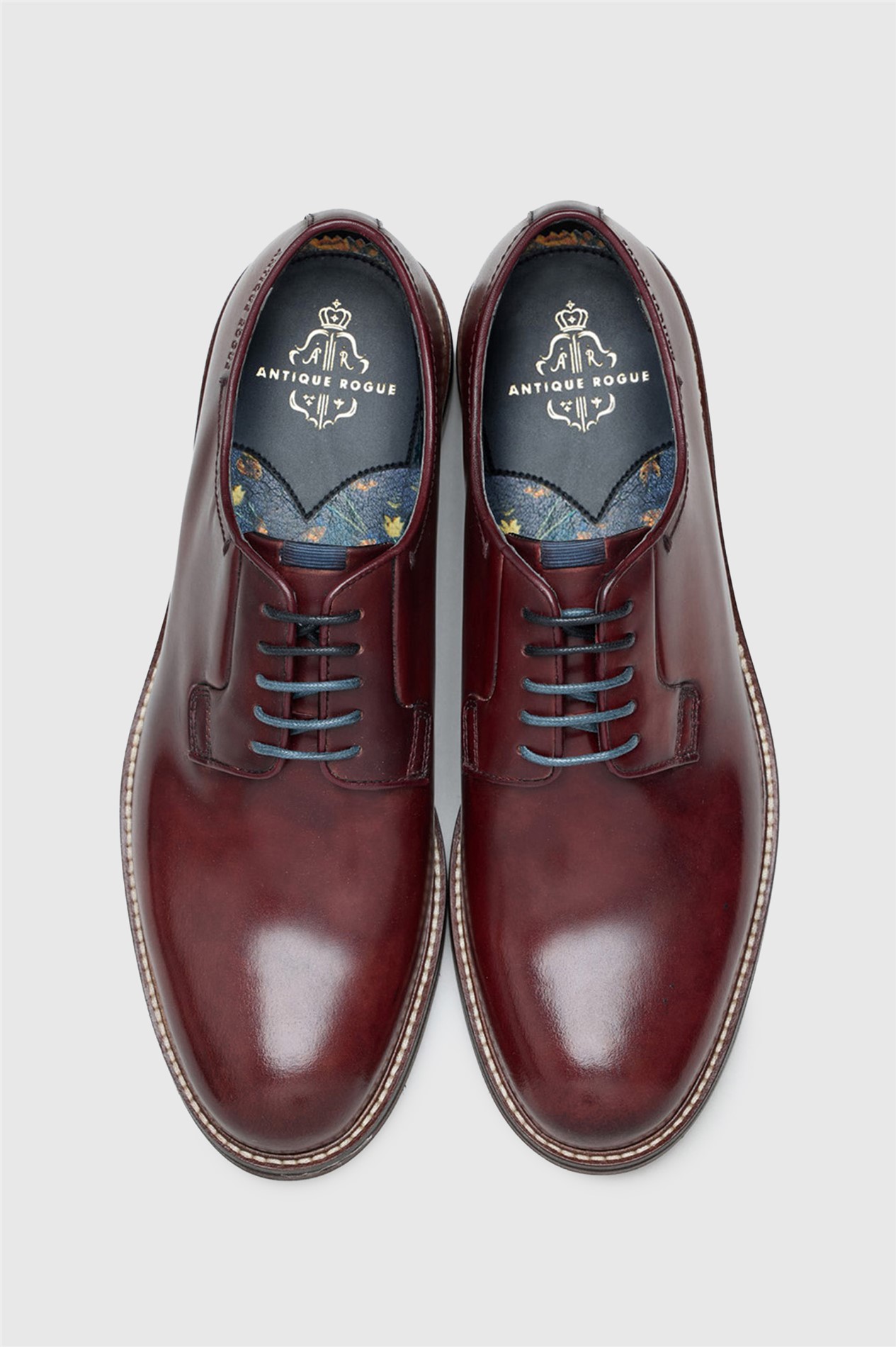 Antique Rogue Finn Burgundy Leather Derby Shoe