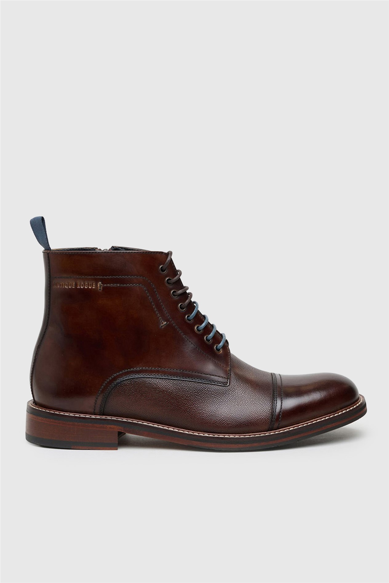 Antique Rogue Billy Brown Leather Capped Boot