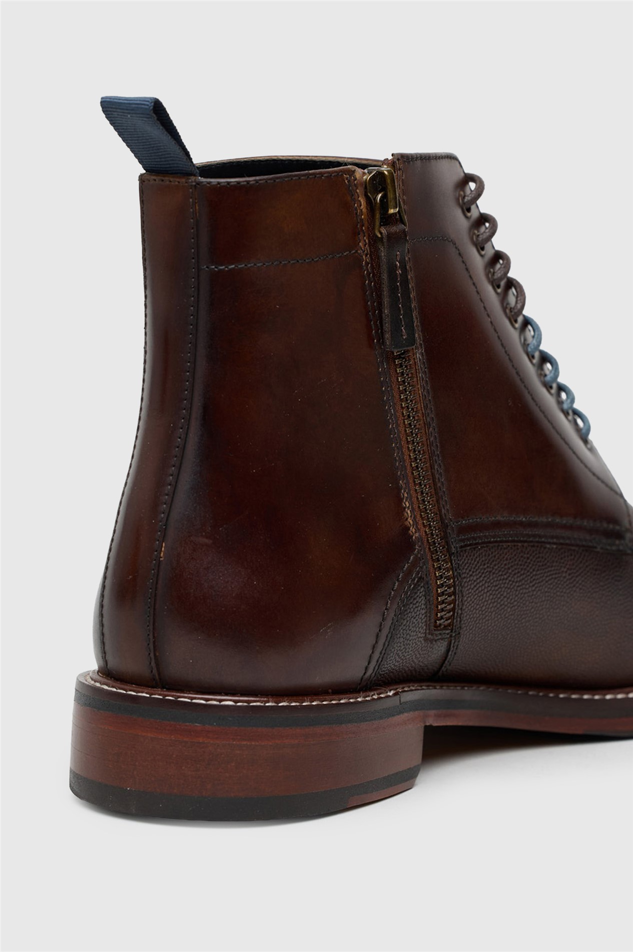 Antique Rogue Billy Brown Leather Capped Boot