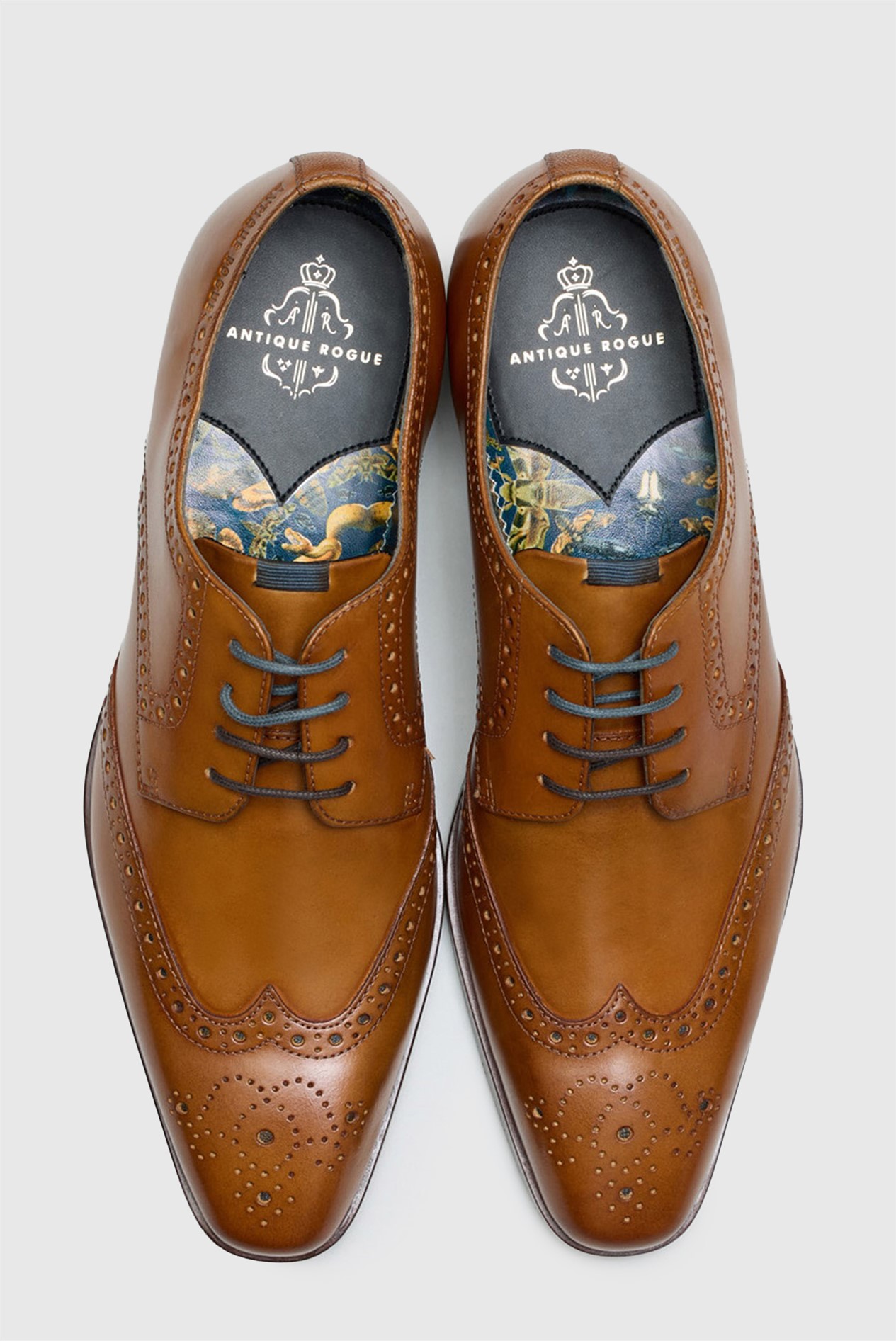 Antique Rogue Luca Tan Leather Brogues