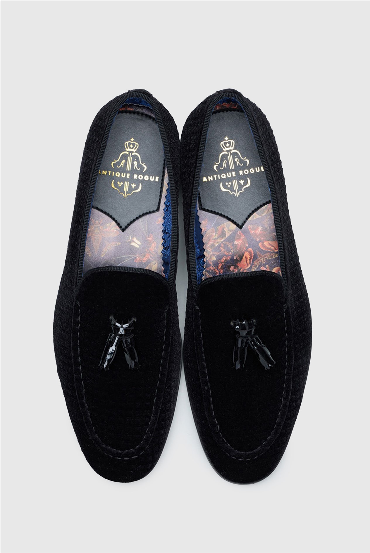 Antique Rogue Henry Black Velvet Loafer