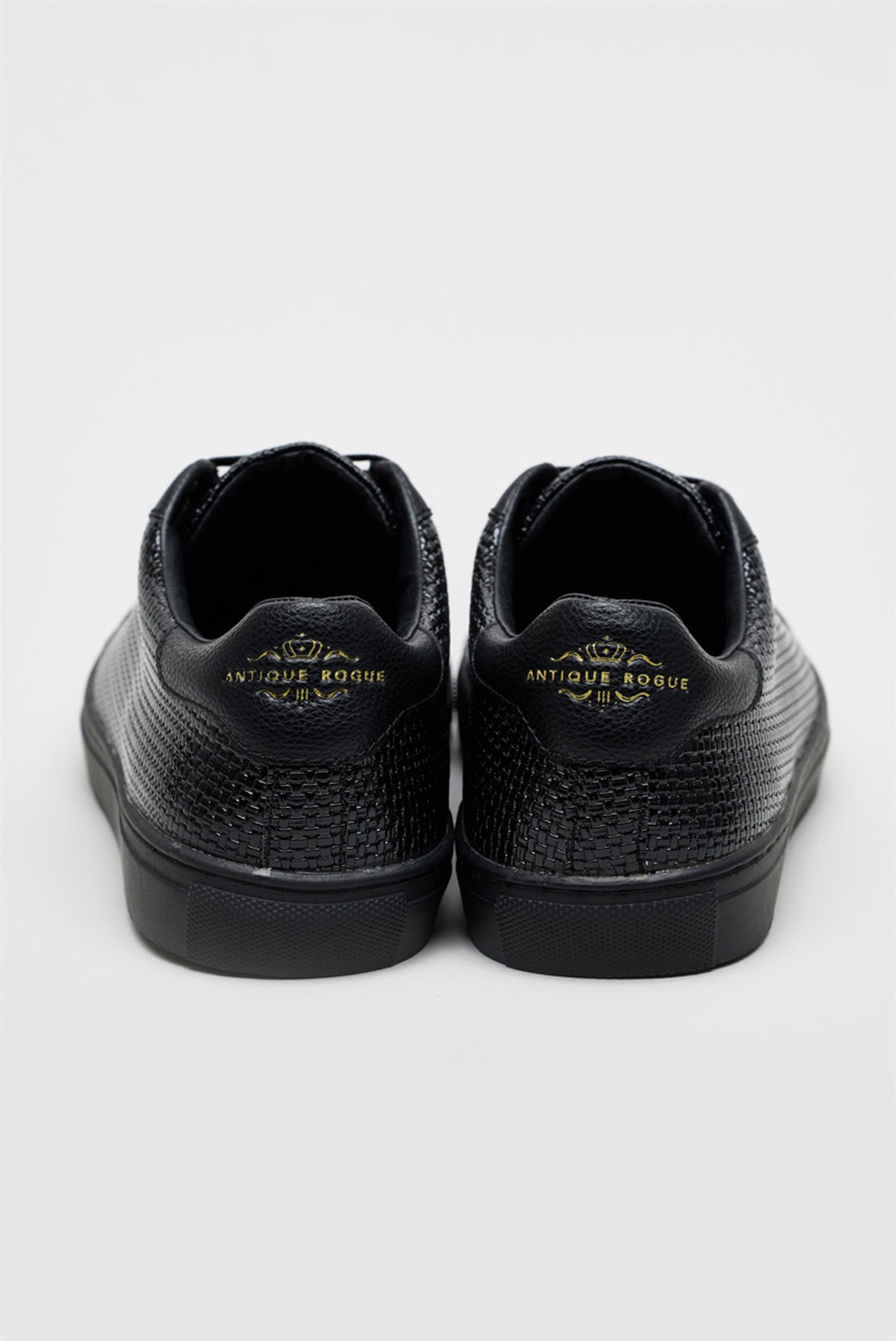 Antique Rogue Black Kimber Patent Trainers