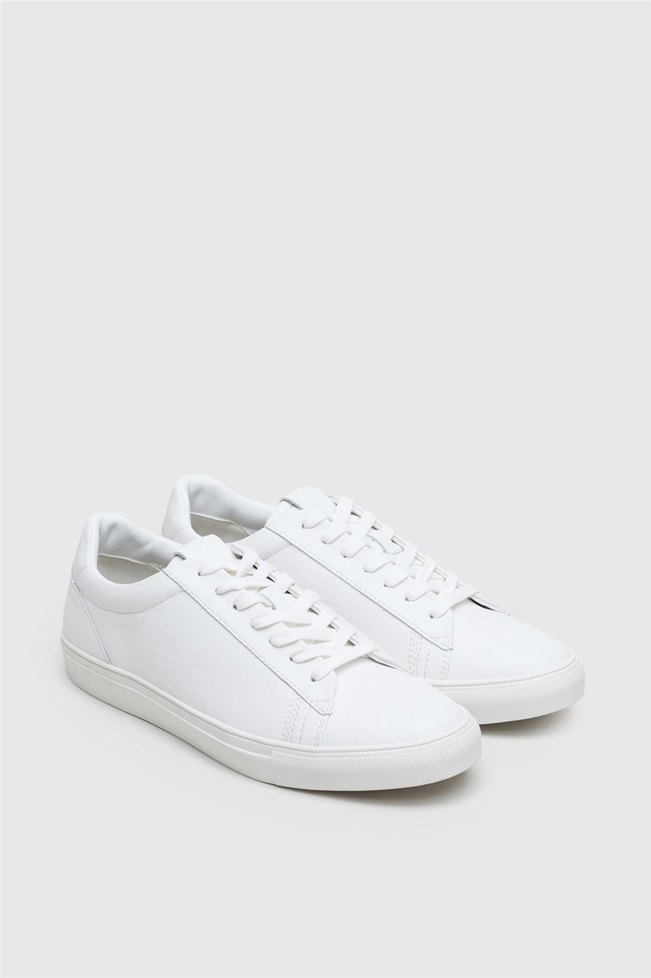 Antique Rogue Gibbs White Leather Trainer