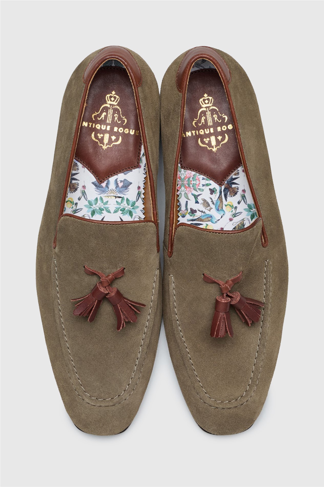 Antique Rogue Chester Olive Suede Tassel Loafer