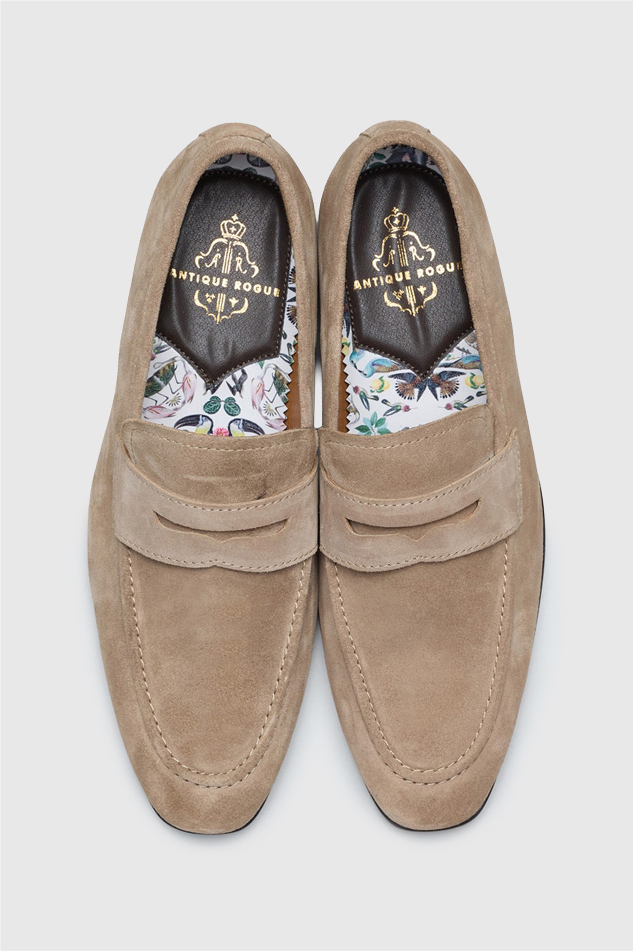 Antique Rogue Churchill Loafer Stone Suede
