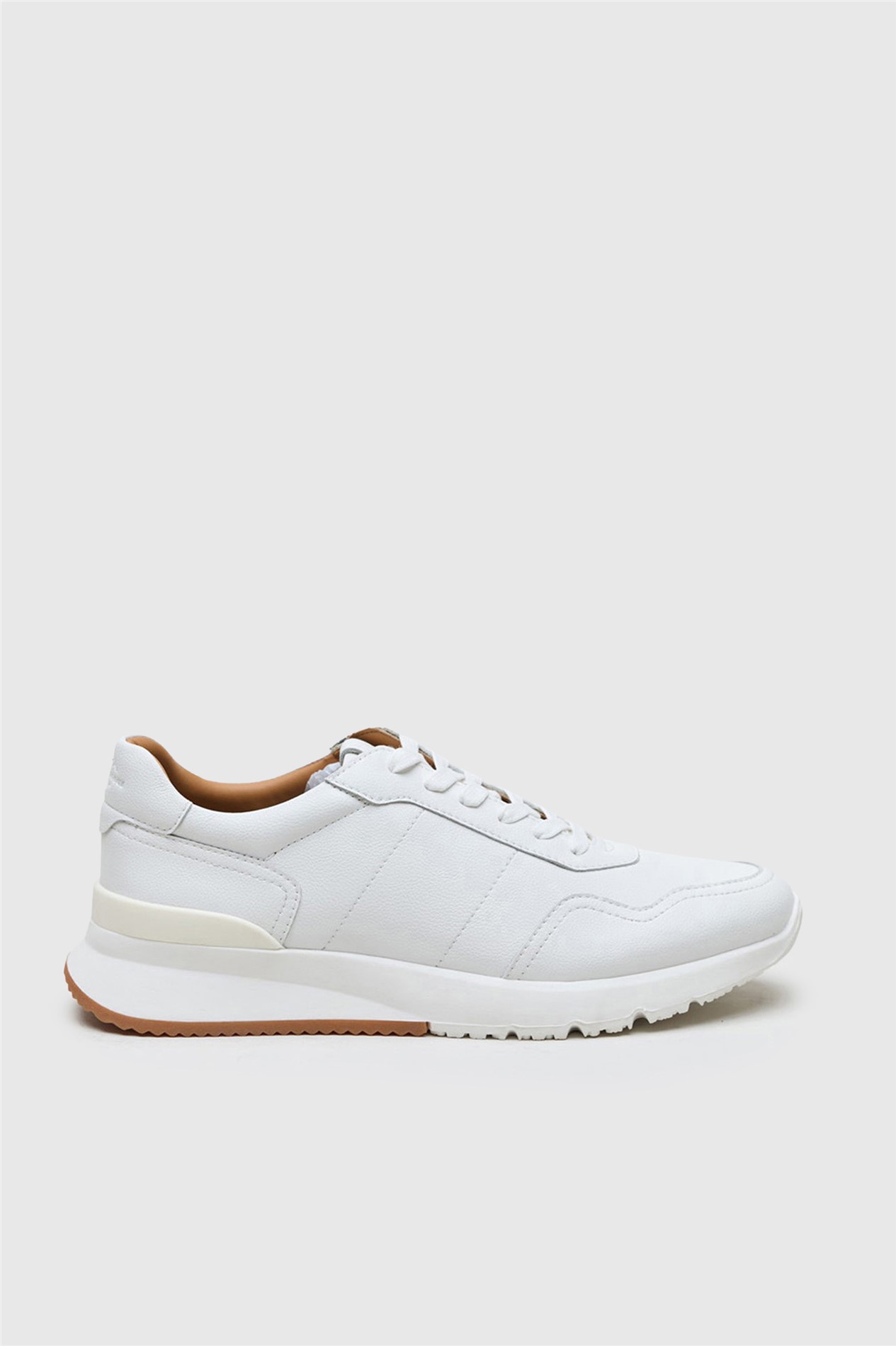 Antique Rogue Palmer White Leather Smart Trainer