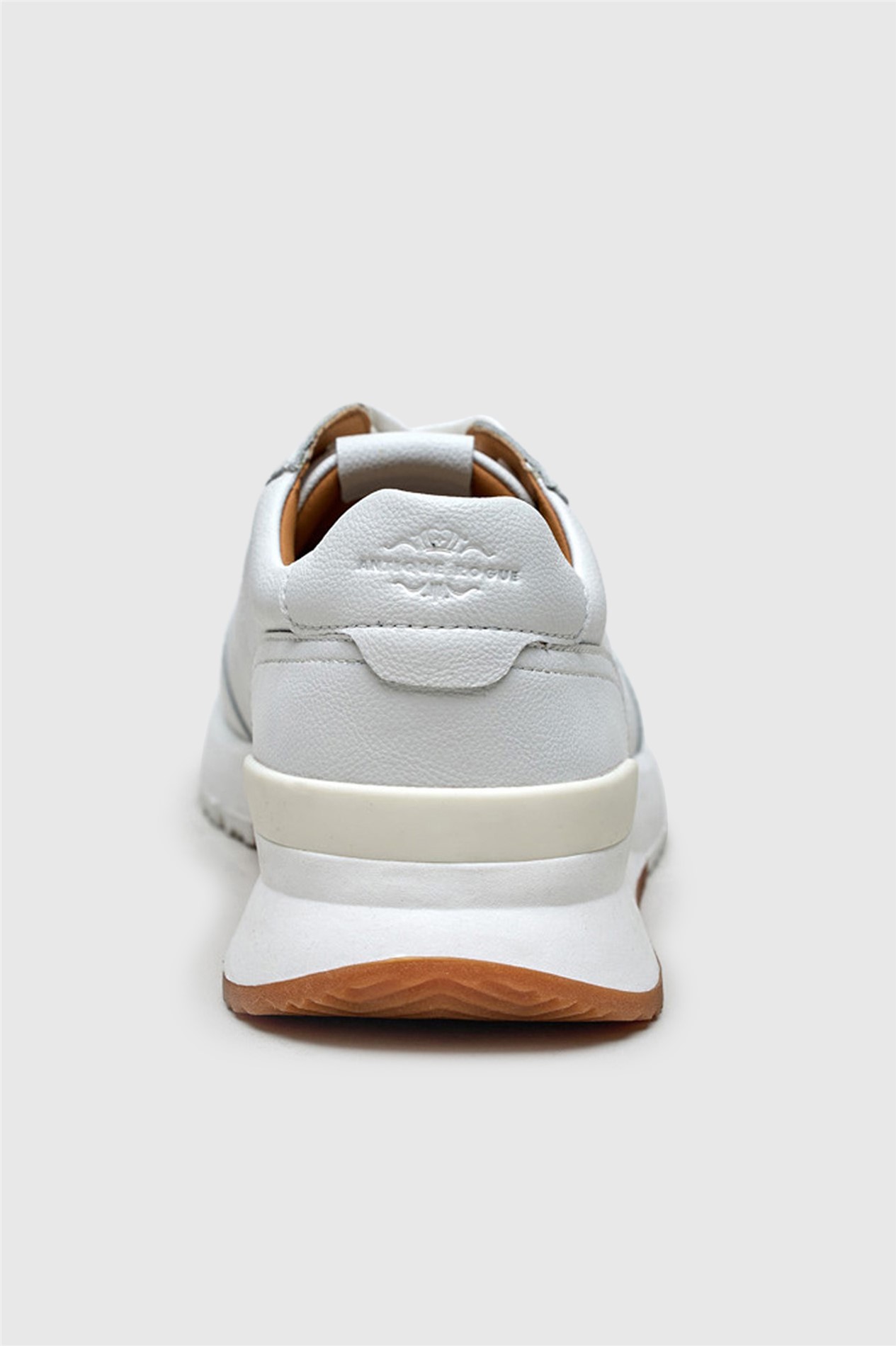 Antique Rogue Palmer White Leather Smart Trainer