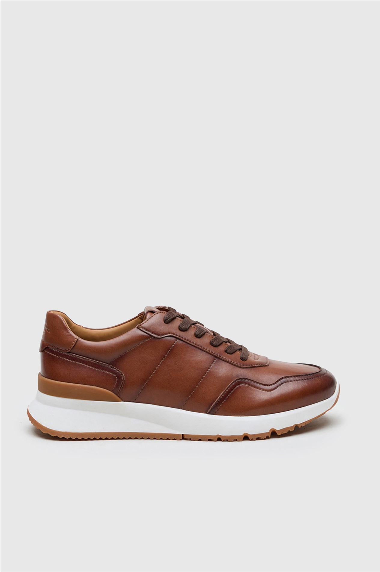 Antique Rogue Palmer Tan Leather Smart Trainer