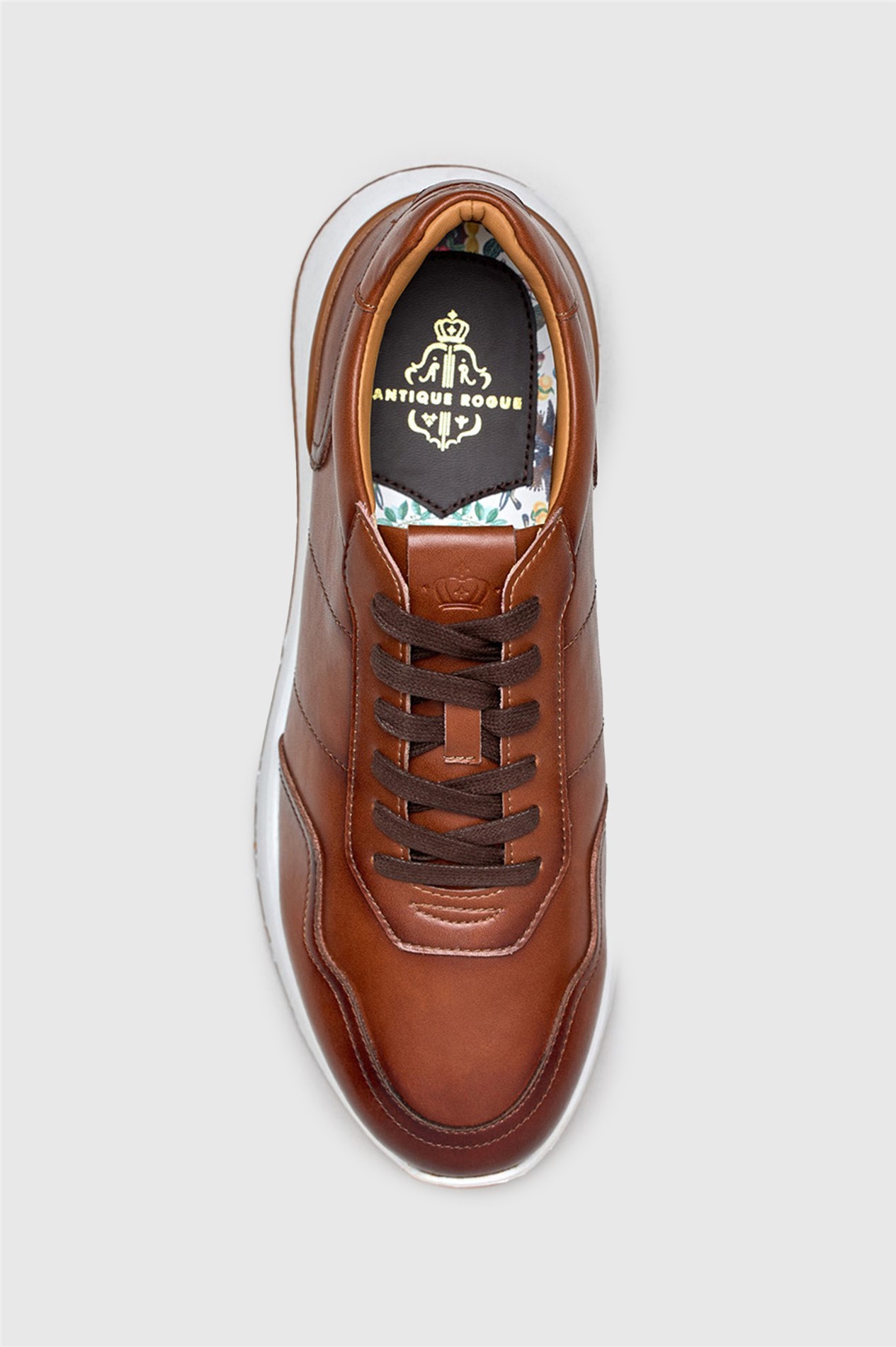 Antique Rogue Palmer Tan Leather Smart Trainer