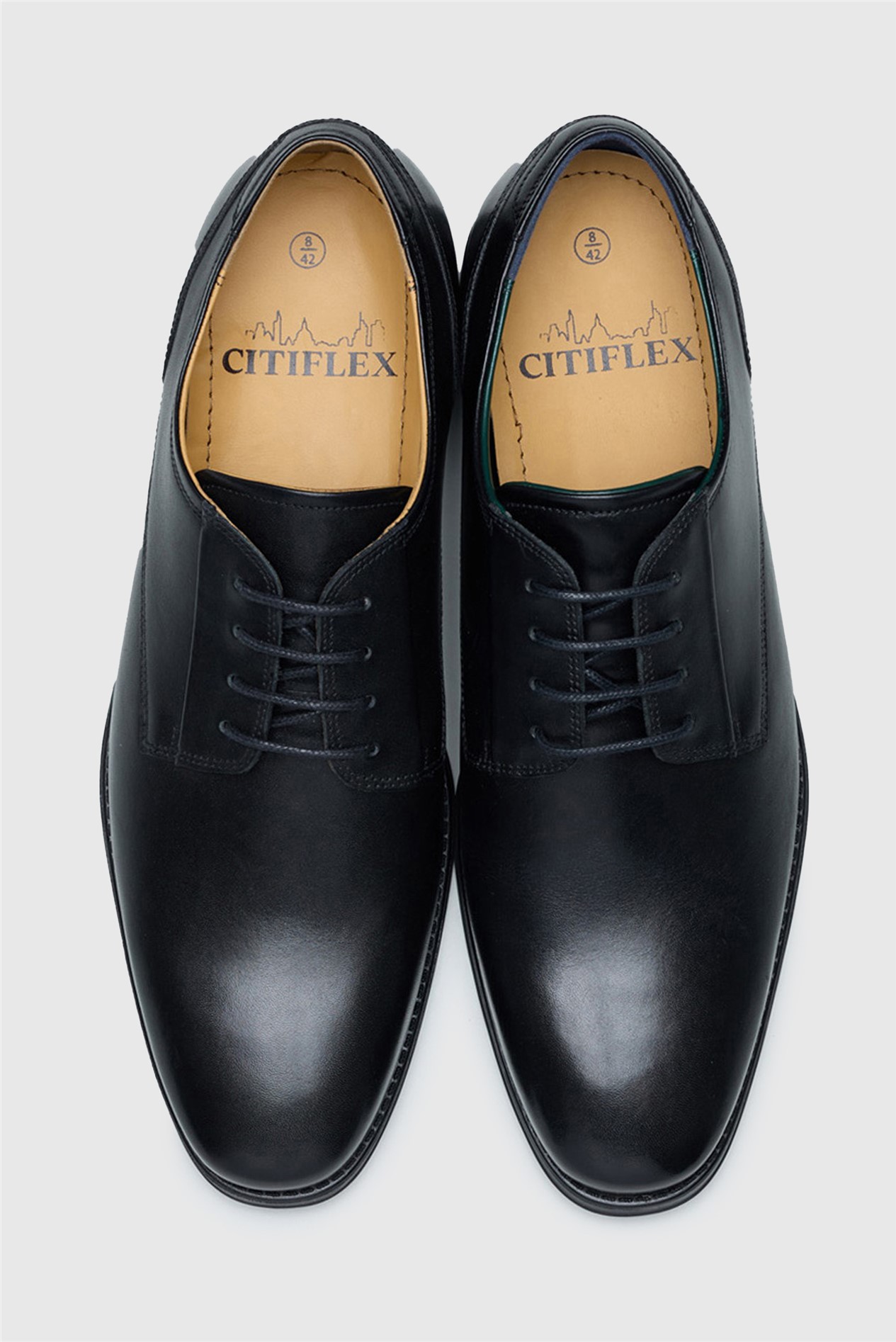 CitiFlex Farringdon Black Leather Derby Shoe
