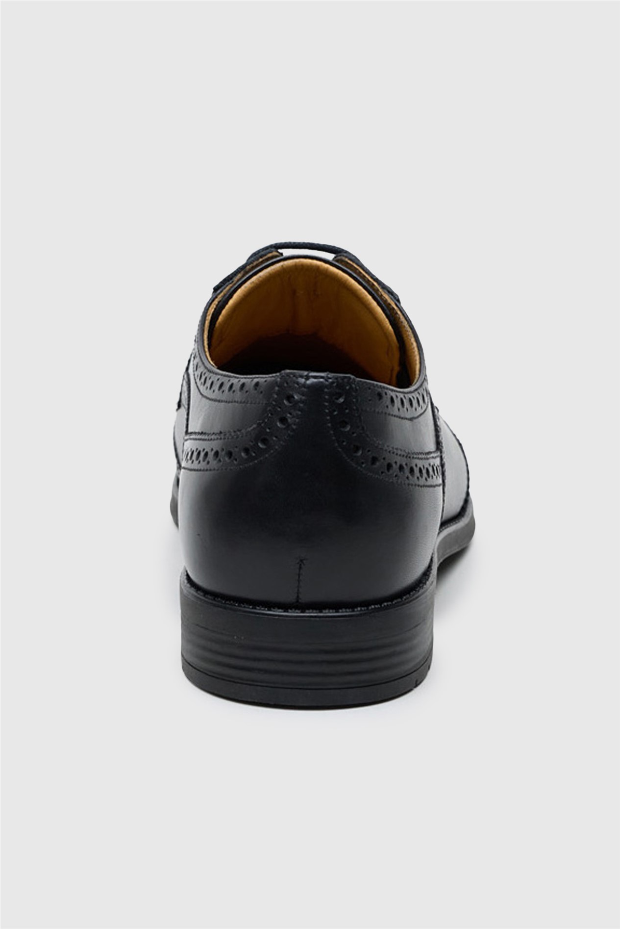 CitiFlex Cannon Black Leather Brogue Derby Shoe