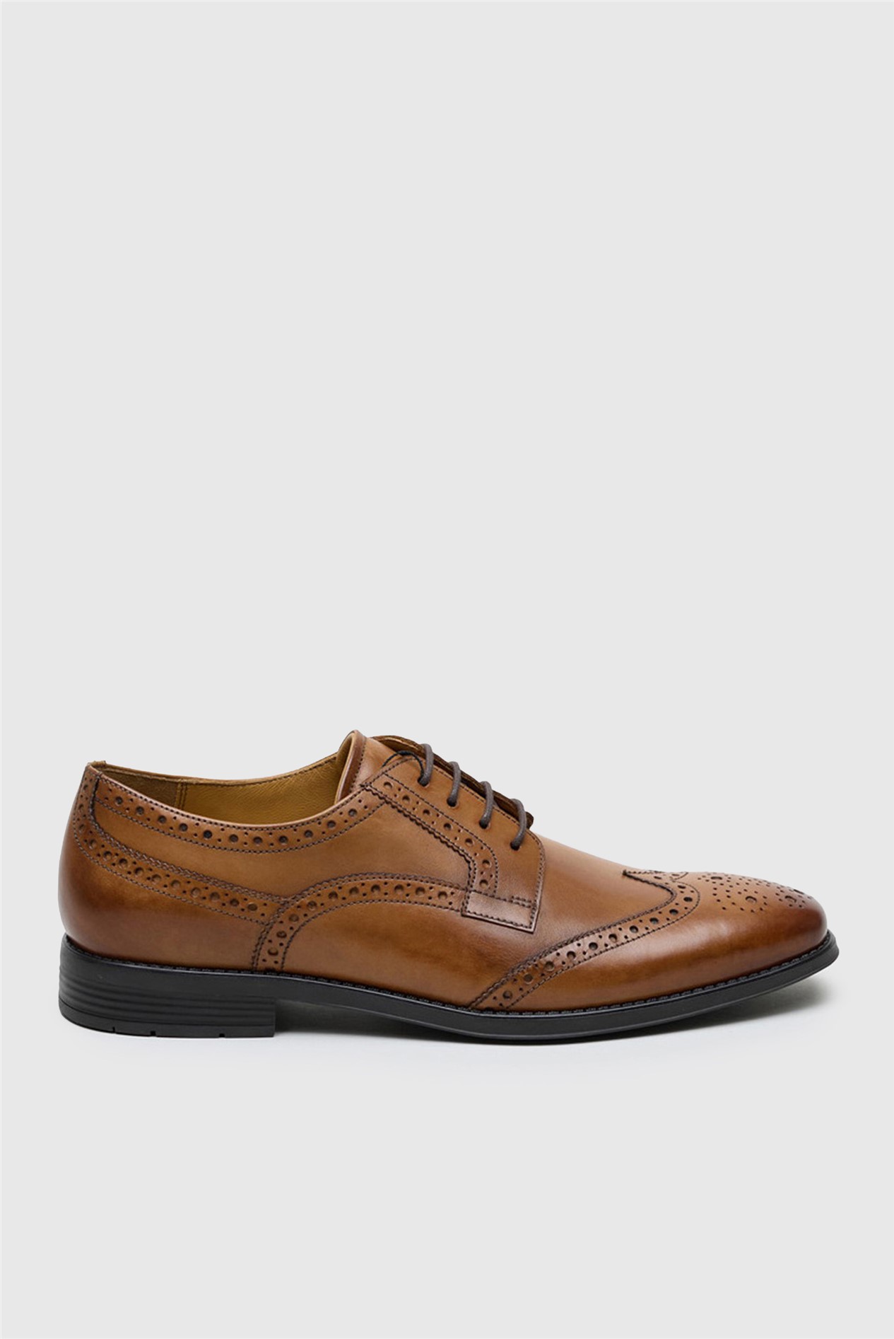 CitiFlex Cannon Tan Leather Brogue Derby Shoe