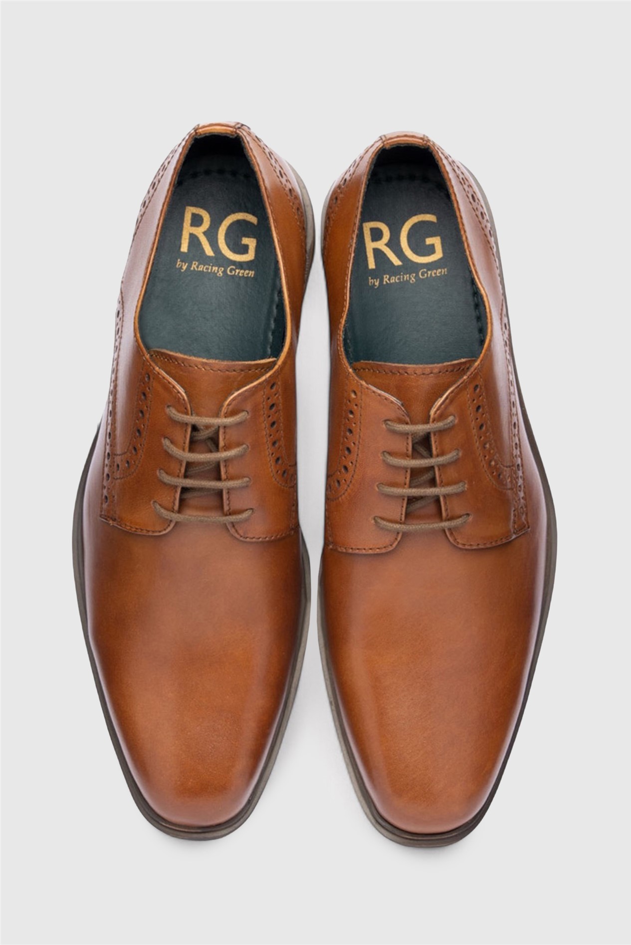 Racing Green Campbell Tan Derby
