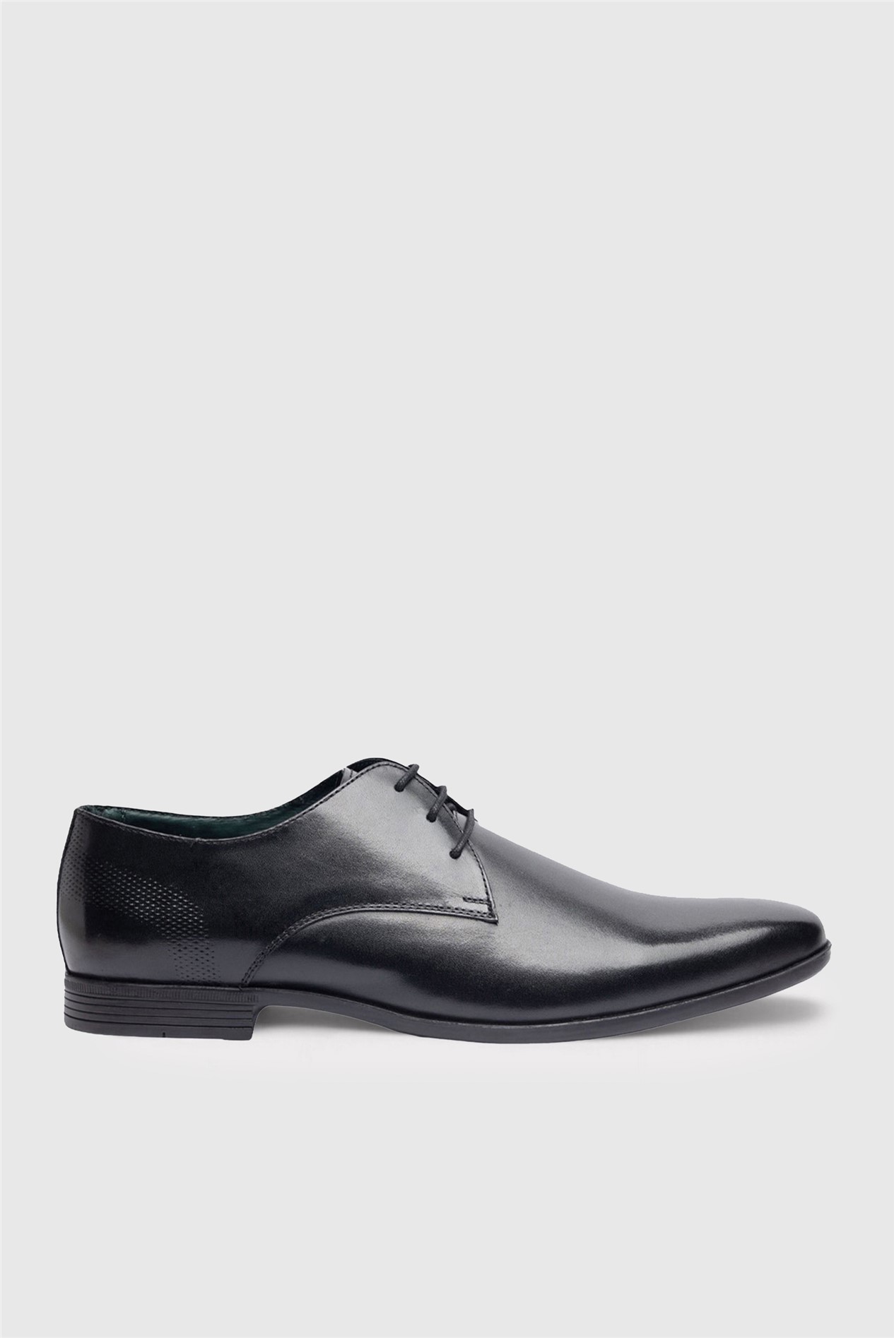 Racing Green Newman Black Leather Shoes