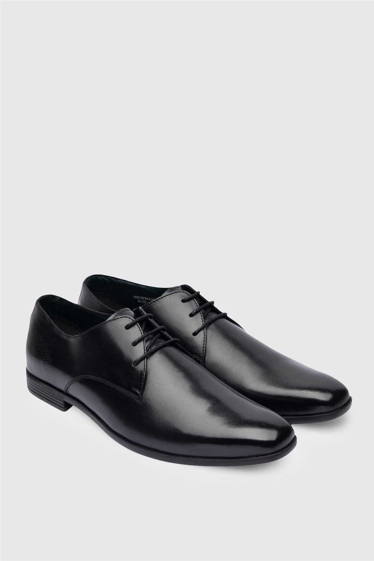 Racing Green Newman Black Leather Shoes