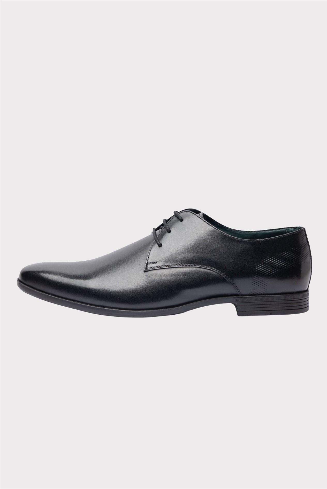 Racing Green Newman Black Leather Shoes