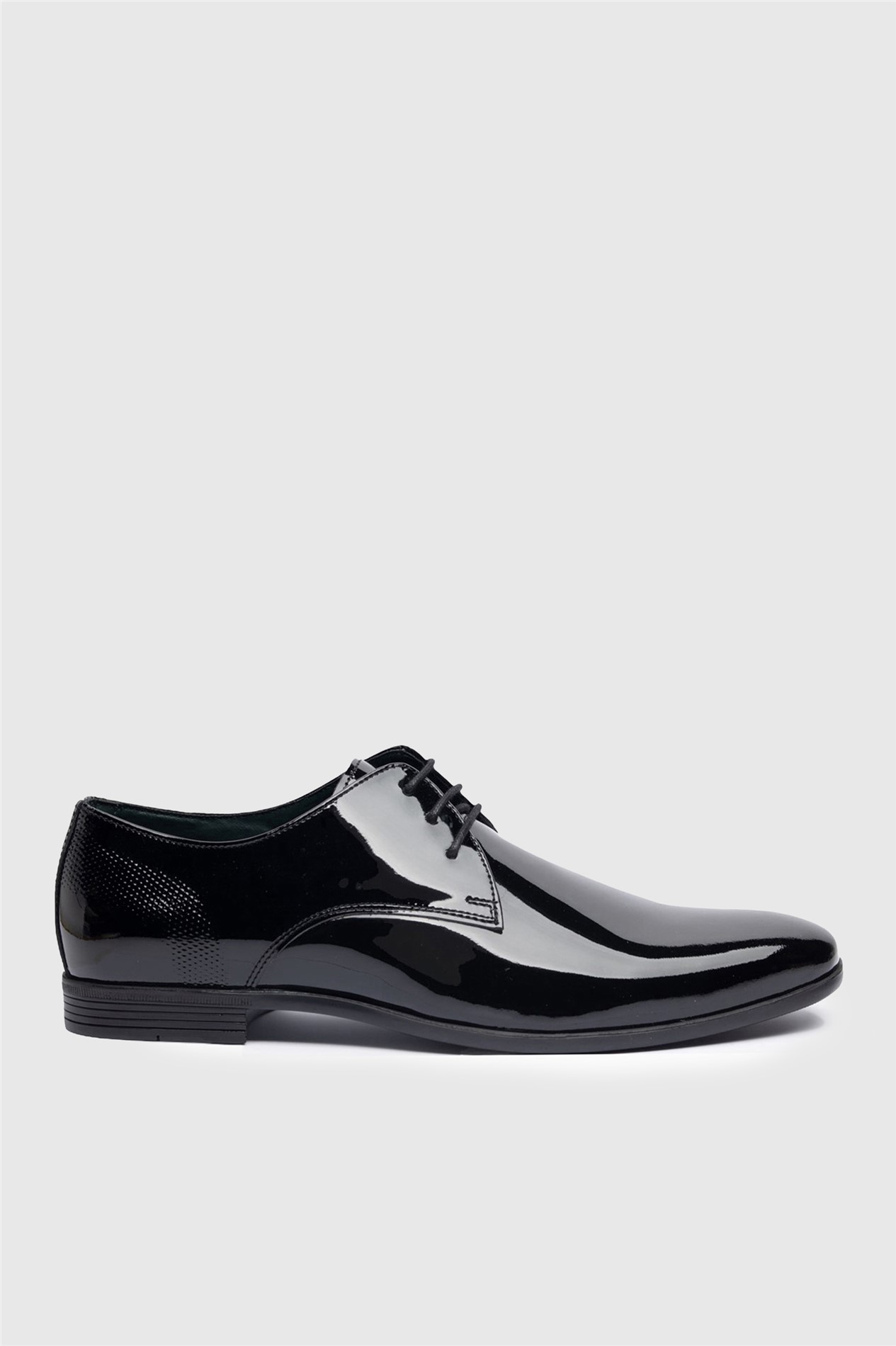 Racing Green Newman Black Patent Shoe