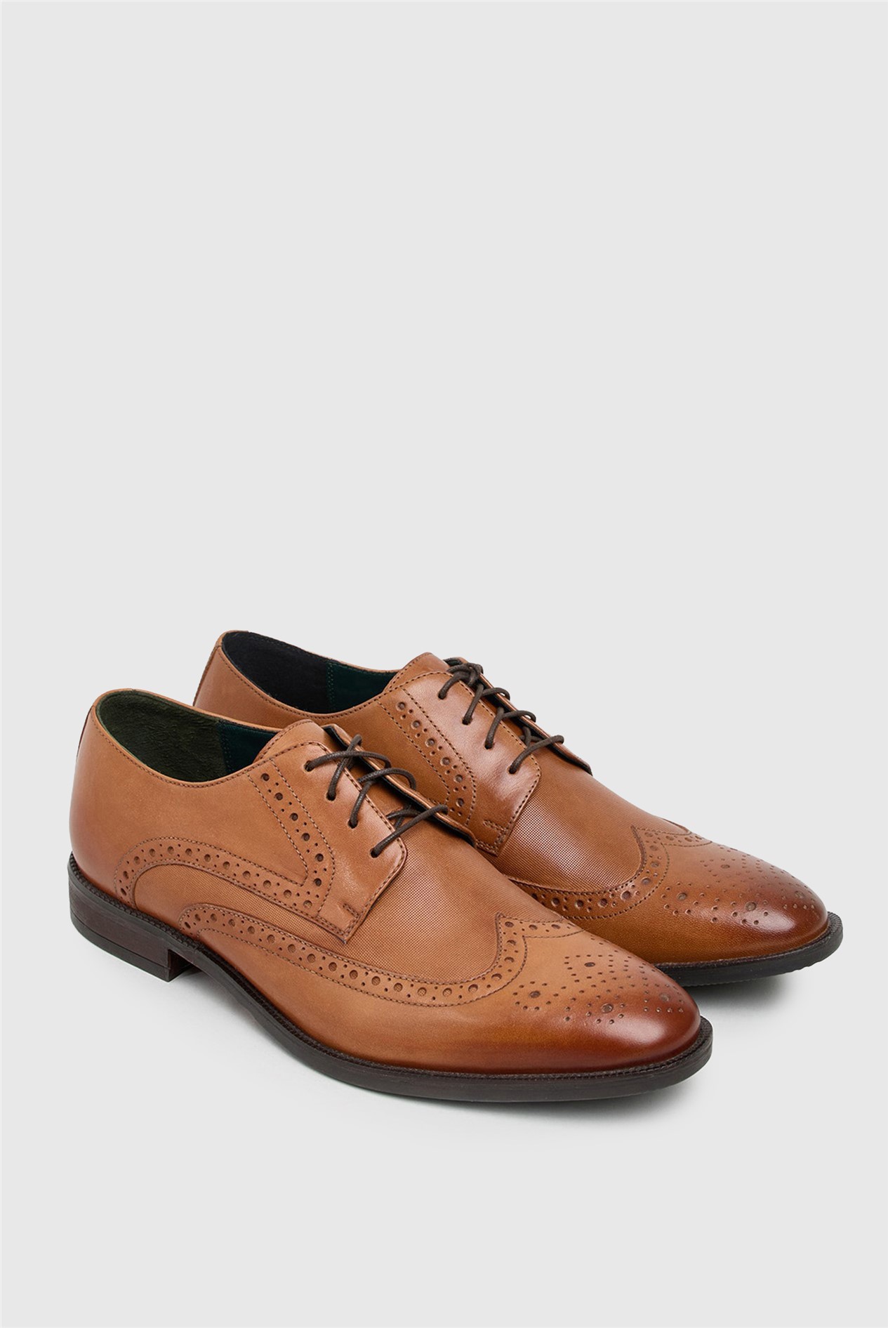 Racing Green Max Tan Leather Brogues