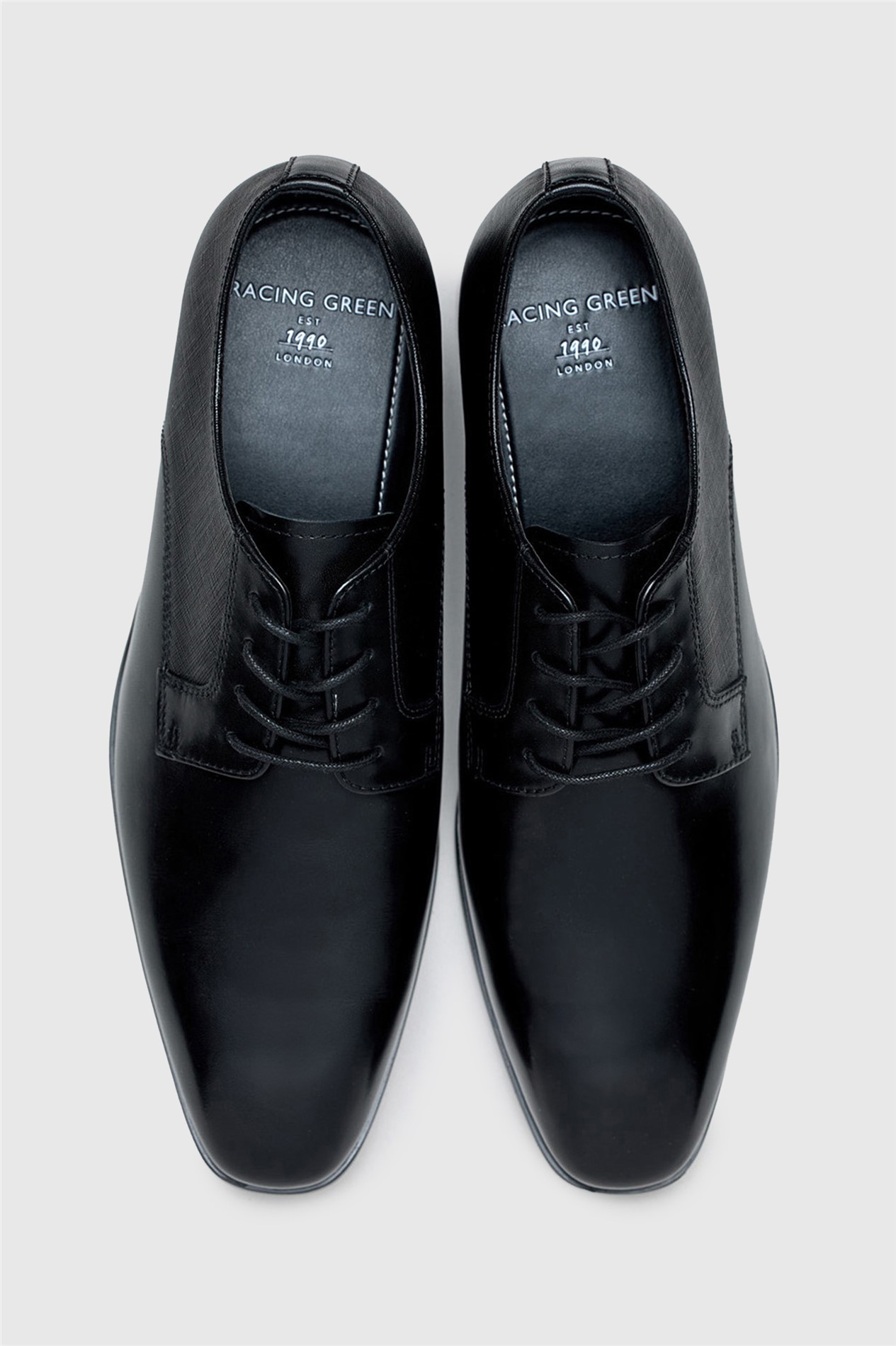 Racing Green Darbey Black Leather Formal Lace up Shoe