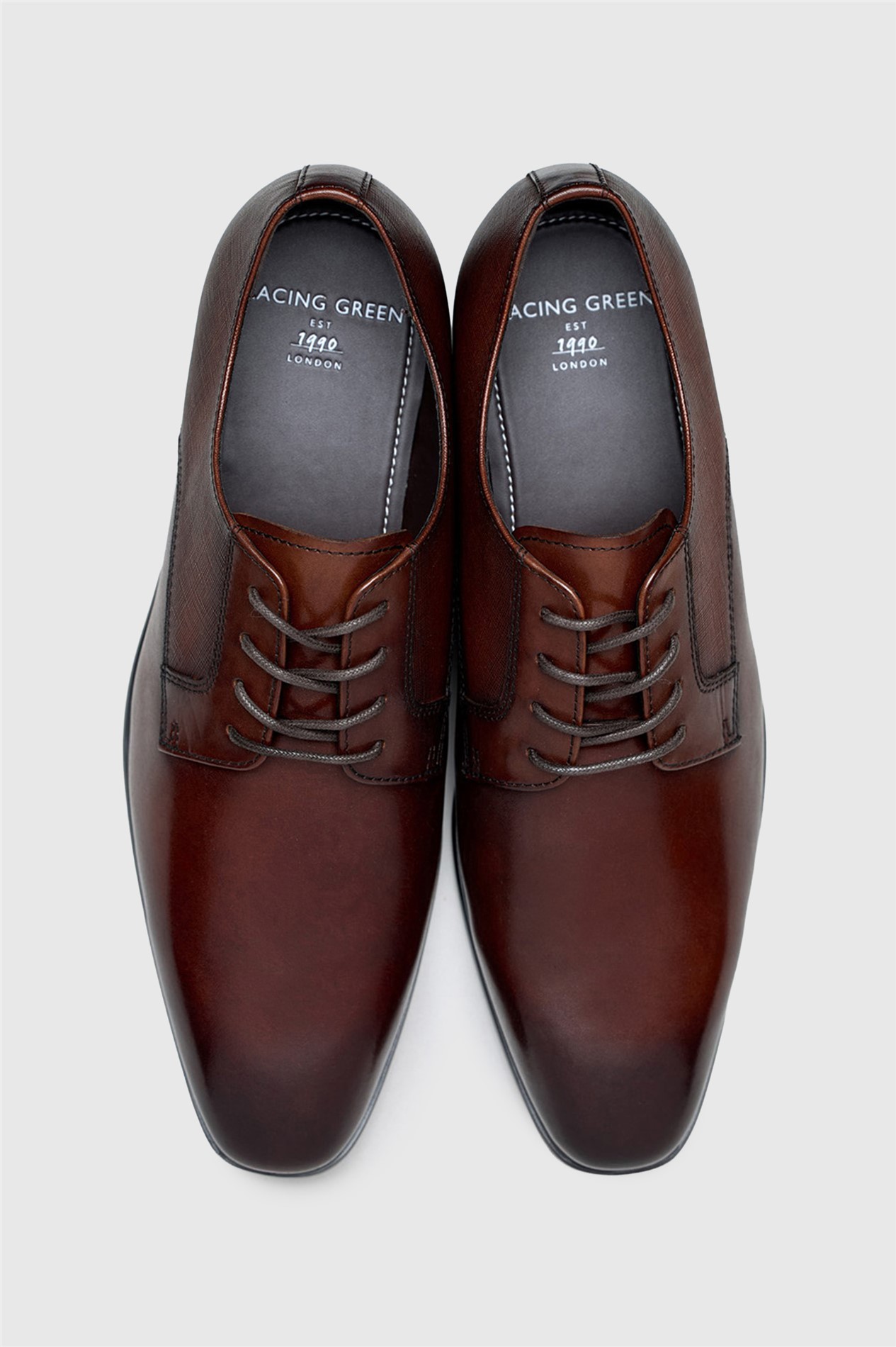 Racing Green Darbey Brown Leather Formal Lace up Shoe