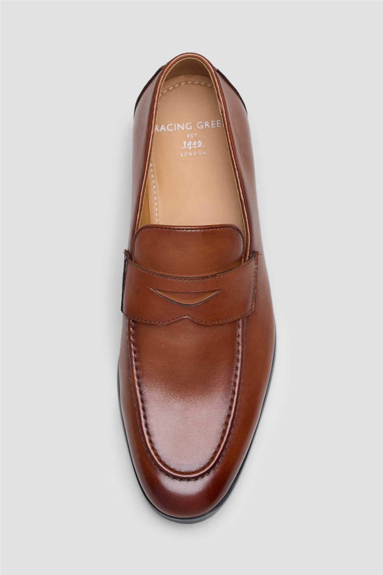 Racing Green Elliot Tan Leather Smart Loafer