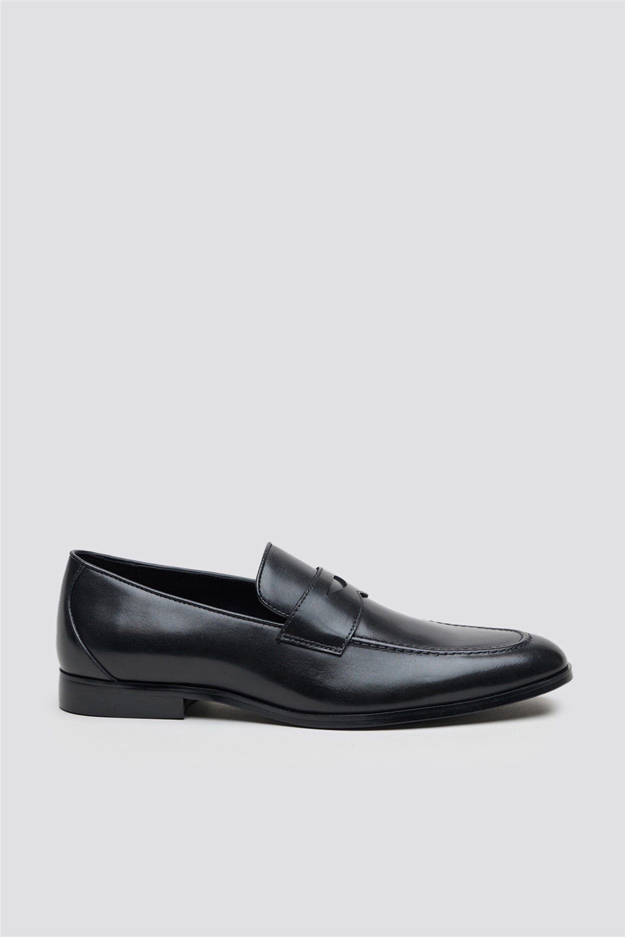 Racing Green Elliot Black Leather Smart Loafer