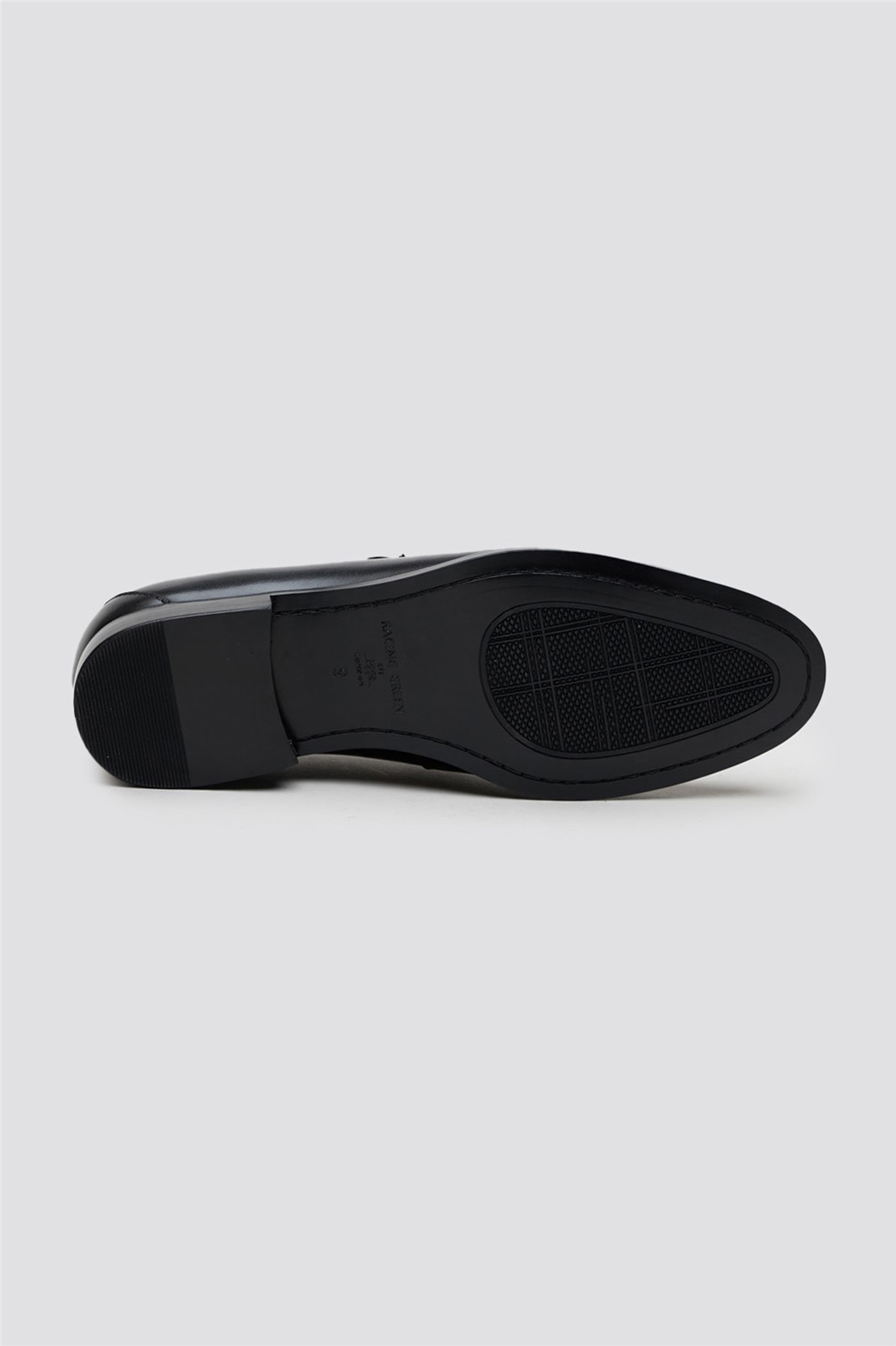 Racing Green Elliot Black Leather Smart Loafer