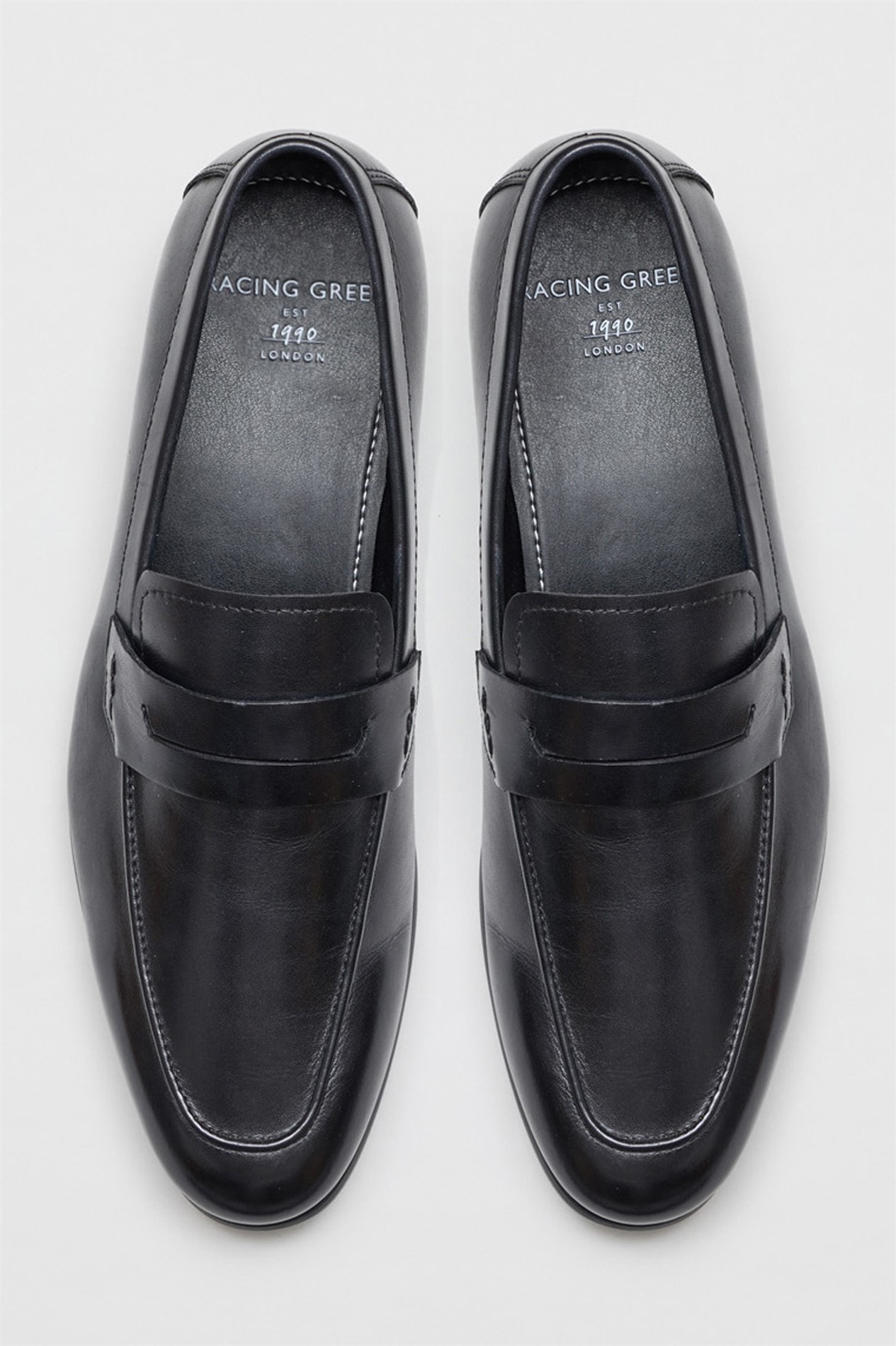 Racing Green Niko Black Saddle Loafer