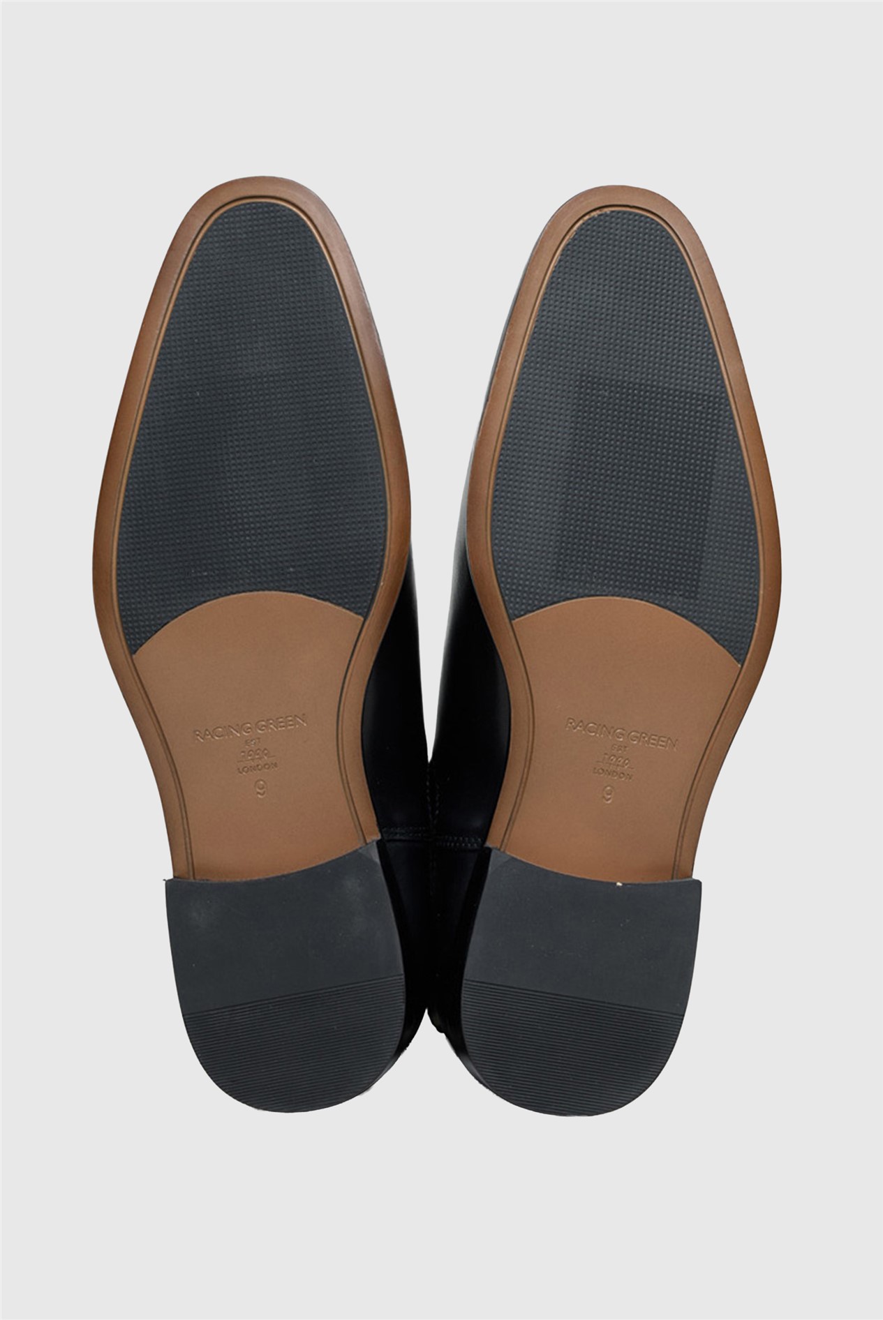 Racing Green Collins Black Leather Chelsea Boots
